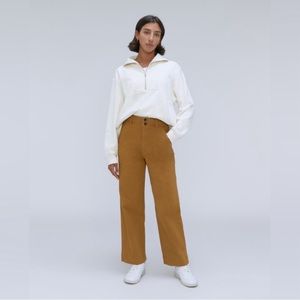 Everlane Organic Wide-Leg Pant | 4 | Tapenade